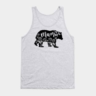 Floral Mama Bear with Peonies Peony Flowers Tank Top